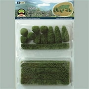 JTT SCENERY PRODUCTS Boxwood Plants .5" To 1.5" 15/Pkg-