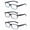 Transparent Black /Transparent Blue/Transparent Pink, variant on LANLANG 3 Pack Reading Glasses for men women with spring hinge, Clear lens, +2.00, 3colors