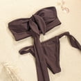 thumbnail image 3 of Bañador Sexy de una pieza con espalda descubierta para mujer, traje de baño negro brillante ahuecado con nudo lateral, Bikini brasileño con Tanga, Monokini 2024, 3 of 5