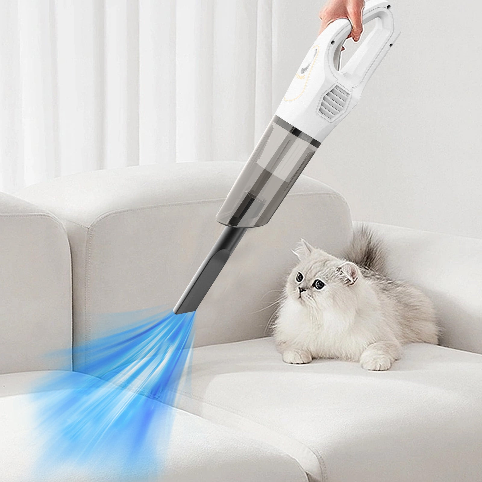 SSZMDLB under $5 Car Vacuum, Wireless Handheld Portable Cleaner, Wet Dry Dual Use Vacuum Cleaner, Large Suction Power for Vehicle Interior, Rechargeable Cordless Auto Detailing Tool