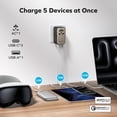 thumbnail image 4 of Adaptador de viaje MOMAX Cargador rápido GaN de 120 W, 3 USB C, 1 USB A, 4 of 6