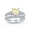 Yellow, variant on Womens 3CT Canary Clear CZ Princess Cut Solitaire Cocktail Statement Ring Pave Band