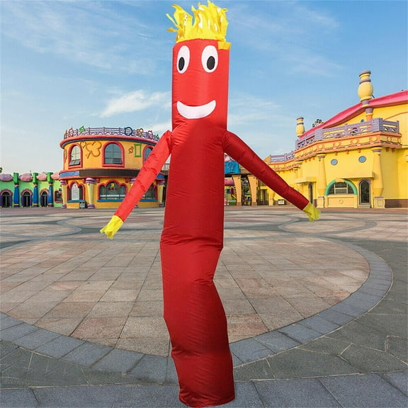 Wuzstar 10ft Inflatable Tube Man Set Red Air Wavy Dancer Doll Waving Arm(No Blower)