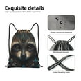 thumbnail image 4 of Disketp Tribal Style Raccoon Drawstring Backpack Drawstring Gym Bags Draw String Bags for Sports, Gym, Travel, Swimming, Beach-Small, 4 of 6