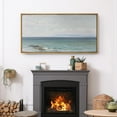 thumbnail image 5 of IDEA4WALL Extra Large Framed Canvas Print Wall Art Peaceful Coastal Horizon Soft Seascape Digital Art Blue Tone Ocean Beach View Wall Decor Oversized Artwork Relax/Calm for Room - 60"x30", 5 of 5