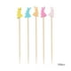 thumbnail image 2 of Pinchetas de fruta de Pascua de conejito coloridas - Palitos de bambú desechables de 100 piezas para decoración de fiestas y aperitivos (12cm/4,72 pulgadas), 2 of 7