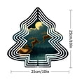 thumbnail image 7 of Metal Hanging Christmas Tree Wind Spinner - Festive Garden Decoration with Reindeer & Sleigh Design Perfect for Holiday Cheer, 7 of 7