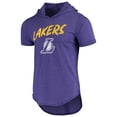 thumbnail image 2 of Men's Fanatics LeBron James Heathered Purple Los Angeles Lakers Hoodie Tri-Blend T-Shirt, 2 of 3