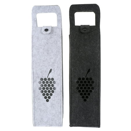 

HEMOTON 2pcs Unique Champagne Pouches Wine Bags Gift Wrapping Bags (Light Grey Dark Grey)