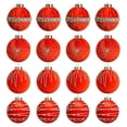 thumbnail image 2 of Adornos navideños de terciopelo de 8 cm con diseño de destellos, exquisitos adornos navideños de terciopelo de seda, 12 unidades, 2 of 5