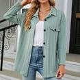 thumbnail image 2 of AherBiu Chemises pour Femmes Automne Tendance Chemise Boutonnée Manches Longues Ample Décontractée Col Rabattu, 2 of 6