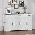 thumbnail image 3 of Kojooin 55” Large Sideboard Buffet Cabinet, Farmhouse Kitchen Storage, Adjustable Shelves, 3 of 9