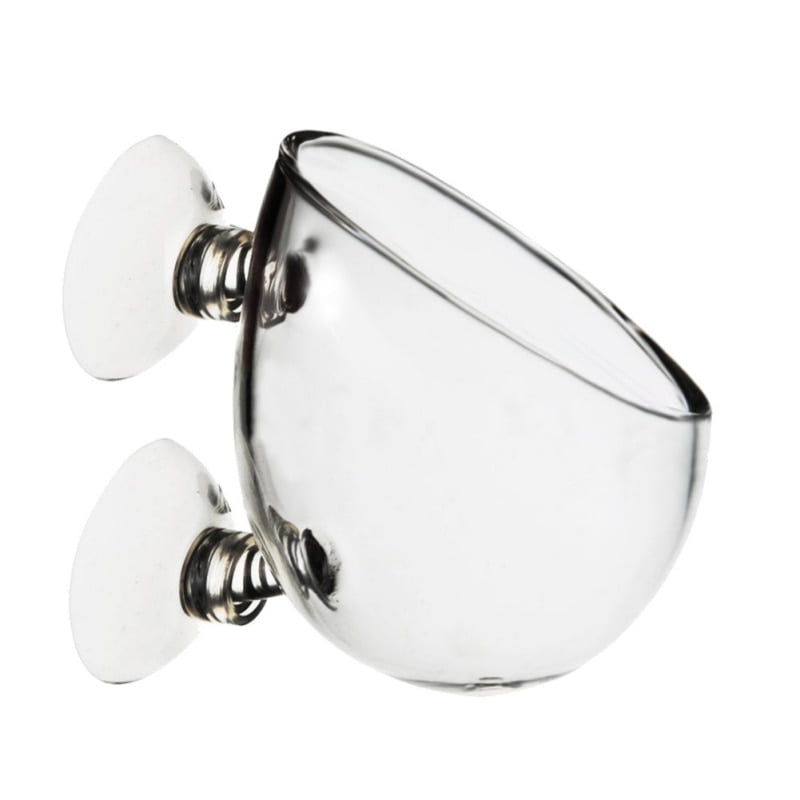 Glass Plant Pots Cup Planter Shrimp Clear Hanging Aquarium Fish Tank