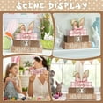 thumbnail image 7 of YingYouFu Easter Wooden Table Decor Coquette Rustic Happy Easter Tiered Tray Decor Farmhouse Bunny Table Centerpiece Vintage Gift(Pink Brown,Coquette Style), 7 of 7