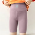 thumbnail image 2 of Zanarzt Running Shorts Girls' Spandex Shorts for Athletic Wear for Gym, Dance, Yoga, Volleyball Bike Riding Purple,4-5 Years, 2 of 8