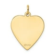 thumbnail image 3 of 14k Yellow Gold Patterned .018 Gauge Engravable Heart Disc Charm, 3 of 4