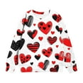 thumbnail image 7 of Sweatshirts for Girls Long Sleeve Valentine's Day Heart Printed Crewneck Sweatshirt Fall Outfits Cute Pullover Tops Size 1-15, 7 of 7