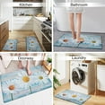 thumbnail image 5 of 2 Pcs Farmhouse Kitchen Rugs, Daisy Kitchen Mats for Floor, Waterproof Kitchen Rugs Non Slip, Cushioned Kitchen Rugs and Mats Anti Fatigue for Floor Laundry Office,17"x 29"+17"x 47", 5 of 6