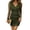 Green, variant on Summer Dresses For Women V-Neck Dress Lace Long Sleeve Skirt Pleated Dresses Mid-Length Dresses