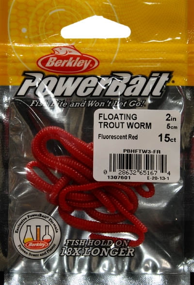 Berkley PowerBait Power Floating Trout Worm Fishing Bait, Natural, 3in