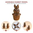 thumbnail image 2 of Wood Rabbit Pendant Ornament for Car Decoration and Keychain Brown Diy Craft 1Pcs, 2 of 5