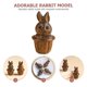 thumbnail image 2 of Wood Rabbit Pendant Ornament for Car Decoration and Keychain Brown Diy Craft 1Pcs, 2 of 5