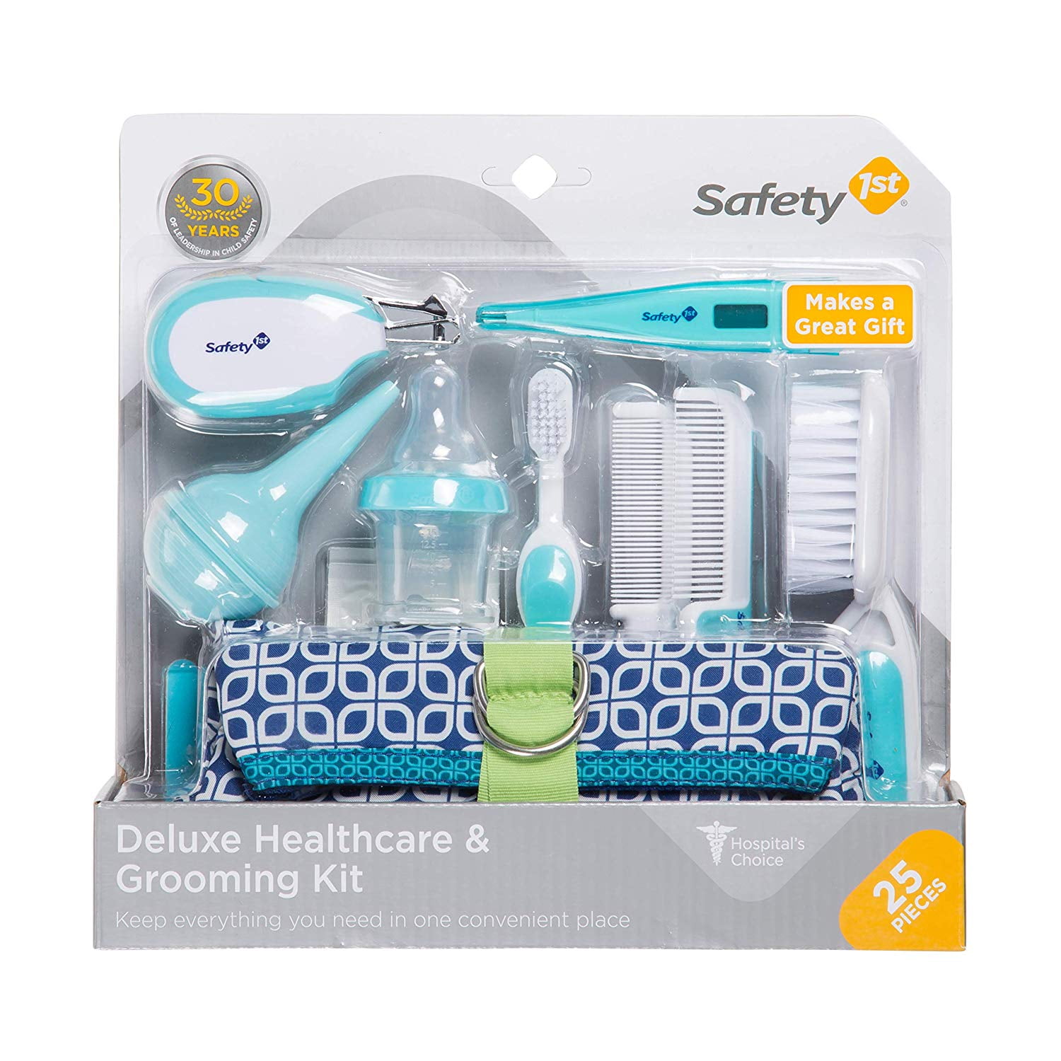 Deluxe 25-Piece Baby Healthcare and Grooming Kit (Arctic Blue), 25