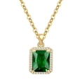 thumbnail image 2 of Collar Xtellar De Oro De 14k Para Mujer Con Circonitas Cúbicas Verde, 2 of 4