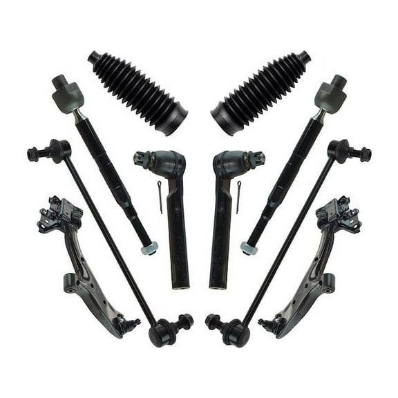 Front Control Arm Ball Joint Tie Rod and Sway Bar Link Kit 10 Piece - Compatible with 2007 - 2011 Honda CR-V 2008 2009 2010