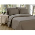 thumbnail image 1 of Marina Decoration Ultra Soft Silky Zipper Solid Rayon from Bamboo All Season Duvet Cover Set, Taupe Color, 1 of 2