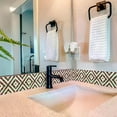 thumbnail image 3 of Mi Alma Removable Vinyl Green and Red Vintage Backsplash Tile Stickers, 24pcs, 3 of 16