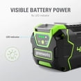 thumbnail image 3 of Greenworks g MAX Batterie Lithium-Ion USB 40 Volts 4.0Ah, Vert, 3 of 8