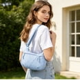 thumbnail image 5 of Lenkho Star‑Patterned Crescent Crossbody Shoulder Bag for Women, Lightweight Casual Hobo Sling Purse with Adjustable Strap, Multi‑Pocket Daily Handbag for Shopping, Travel & Daily Use, 5 of 6