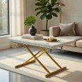 Textured Table Leg Canddidliike Modern Minimalist Adjustable Lift Folding Table, White ...