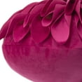 thumbnail image 5 of JWH 3D Handmade Round Hot Pink Decorative Soft Velvet Flower Pillows Room Decor 14inch, 5 of 7