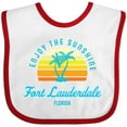 thumbnail image 3 of Inktastic Summer Enjoy the Sunshine Fort Lauderdale Florida in Blue Boys or Girls Baby Bib, 3 of 4