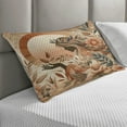 thumbnail image 2 of Ambesonne Boho Quilted Pillowcover, Peachy Hues Nature Lady Botany, 36" x 20", Slate Blue and Pale Rust, 2 of 2