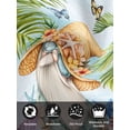 thumbnail image 7 of Coastal Tropical Cloth Napkins Set of 8 Reusable Dinner Napkins, Palm Tree Starfish Shell Flower Gnomes Cocktail Napkin Washable Table Napkins for Wedding/Holiday Party/Baby Shower 20"x20", 7 of 7