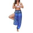 thumbnail image 4 of Txlixc Pantalones de entrenamiento para mujer, estampado digital bohemio, pantalones de yoga sueltos con lado dividido Txlixc Estilo de ocio, 4 of 9