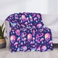 thumbnail image 3 of Yiaed Skull rainbow color Print Blanket Throw Blanket Soft Cozy Flannel Blanket for Home Bed Sofa Couch Chair-50"x40", 3 of 6