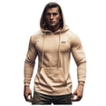 thumbnail image 1 of toraway Chandails à Col Rond pour Hommes Entraînement Hiver Chandail à Capuche pour Hommes Manches Longues Mode Tricot chandail avec Poches m, 1 of 4