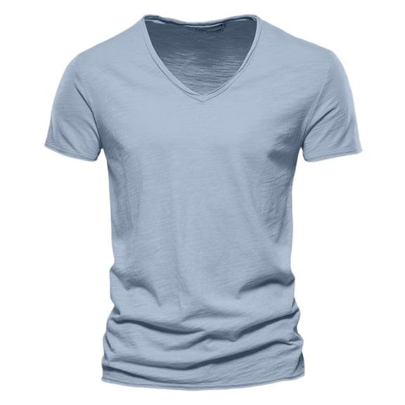 TBWNWG Men's V-Neck Casual Tee Loose Fit Stretchy Summer Daily Wear Comfortable Blend Shirt,Sizes XL