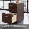 thumbnail image 5 of Sauder Affirm Engineered Wood 72" x 24" Desk and Mobile File Bundle in Noble Elm, 5 of 9