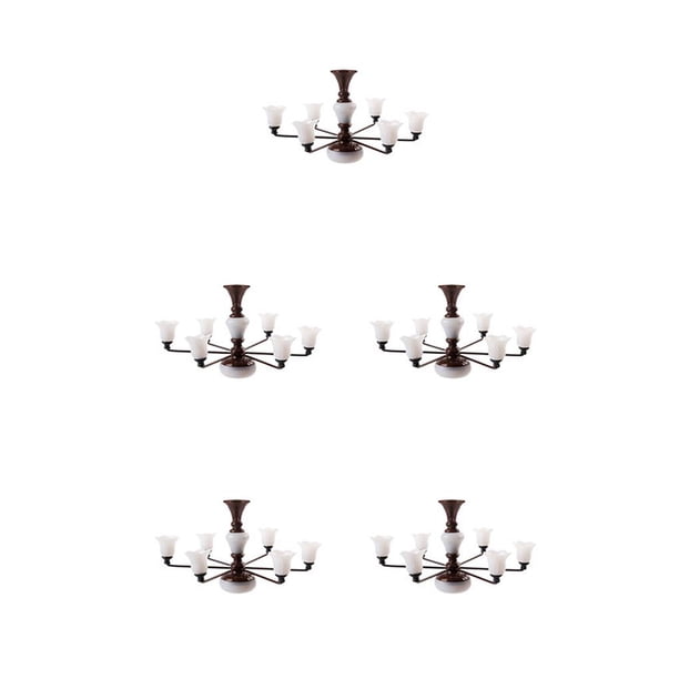 Moyic Lámpara de techo en miniatura Accesorios de construcción interactivos Mini candelabro Accesorio de iluminación educativo temprano para sala de A 5piezas Moyic CBP232585