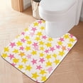 thumbnail image 2 of Yayeee Bath Rug for Bathroom Floor Non Slip Rectangle Fluffy Soft Absorbent Mat, 16"x24", White Stars Pattern, 2 of 7