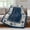 Navy blue, variant on Blue Thanksgiving Fleece Throw Blanket for Couch, Fall Pumpkins Maple Leaf Distressed Art Microfiber Flannel Blanket for All Season, Lightweight Soft Throw Blankets for Baby, Kids, Pets, 30"x40"