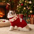 thumbnail image 2 of Christmas Knitted Cat Sweater,Cat Sweater Winter Warm Pullover Turtleneck Knitwear with Cute Bunny Embroidery Pattern,for Winter Pet Dress Up, 2 of 7