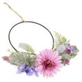 thumbnail image 4 of jojofuny Spring Floral Wreath Imitation Flower Decor Multi 1Set 14.2X10.2in, 4 of 8