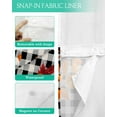 No Hook Shower Curtain with Snap in Liner, Thanksgiving Farmhouse
