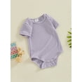 thumbnail image 2 of Bagilaanoe Newborn Baby Girl Boy Summer Rompers Plaid Short Sleeve Bodysuits 3M 6M 9M 12M 18M Infant Casual One Piece Short Jumpsuit, 2 of 8